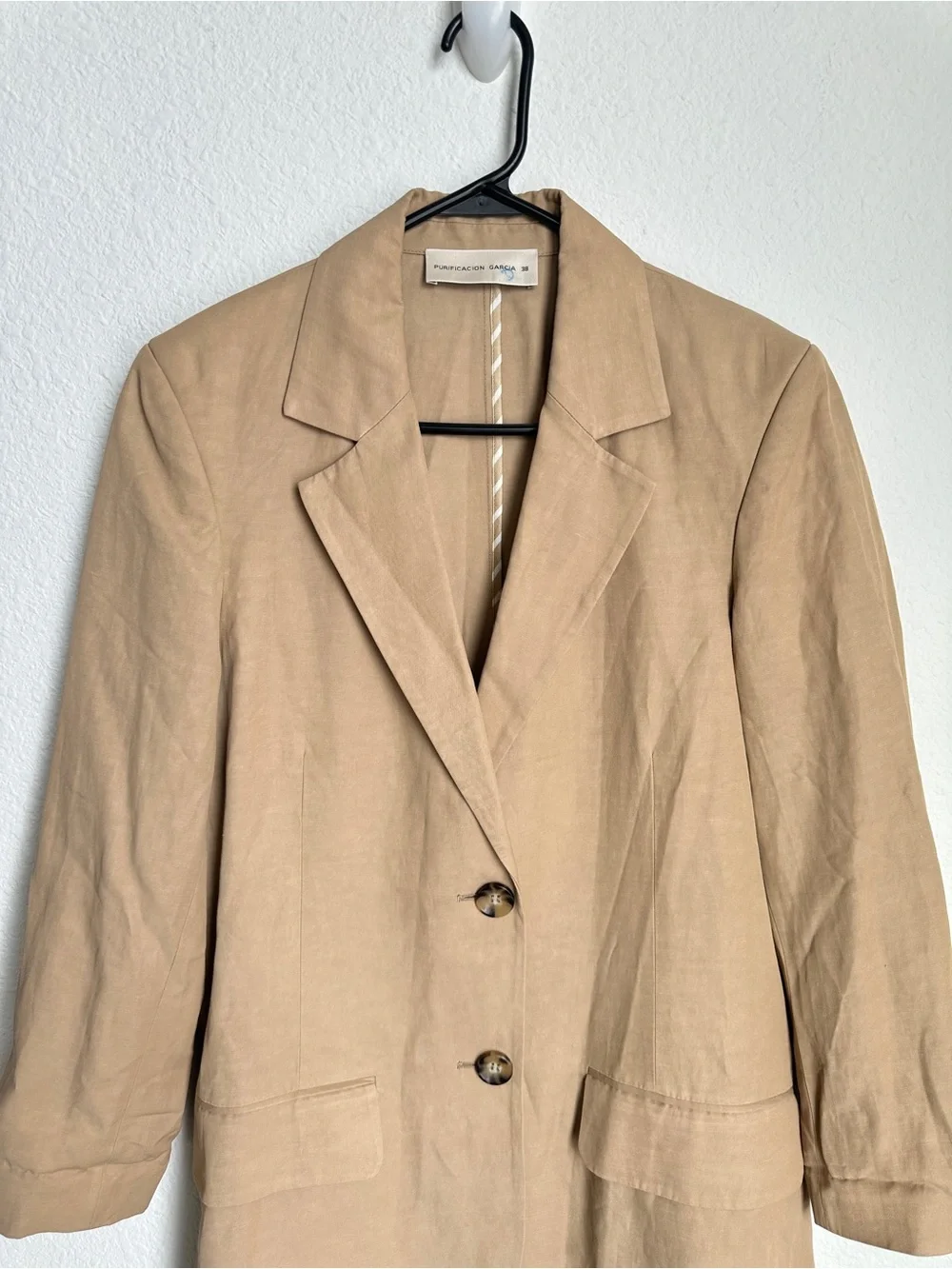 Purification Garcia women’s‎ Blazer EU 38 US 8 beige linen blend